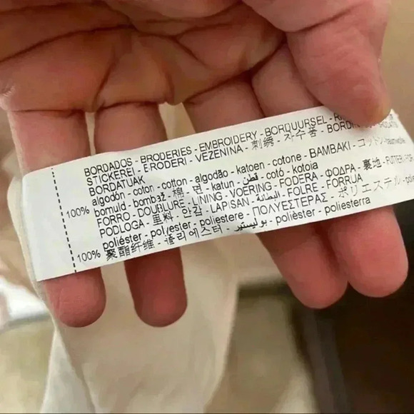 Zara‎ White Embroidered Dotted Mesh Midi Dress - Picture 6 of 6